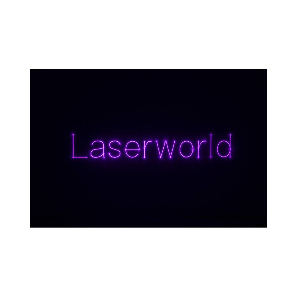 Láser de diodo RGB compacto Laserworld 1000 mW, especificaciones del haz de aprox. 3 mm / 1 mrad, escáneres de 25 kpps a 8°, ILDA / DMX / App co