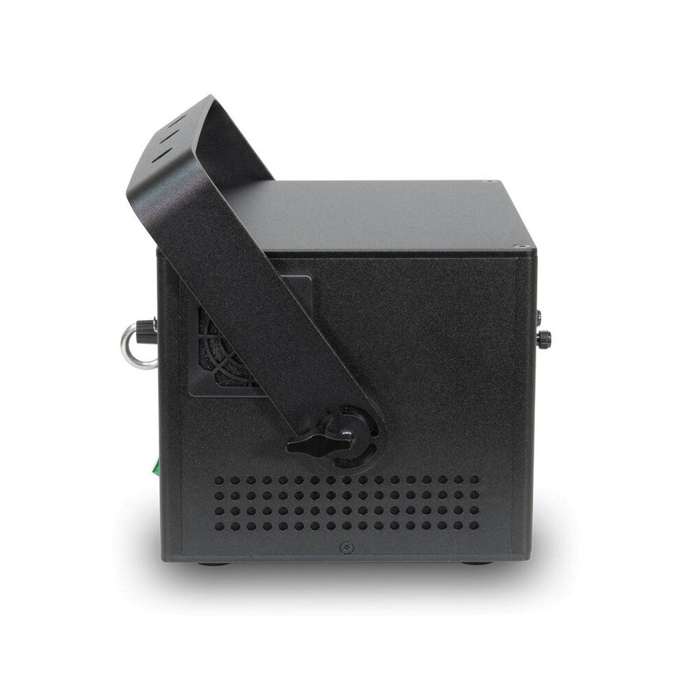 Láser de diodo RGB compacto Laserworld de 1500 mW, batería integrada de 3500 mAh, especificaciones del haz de aprox. 5,5 mm / 1,1 mrad, 25 kpps a 8°