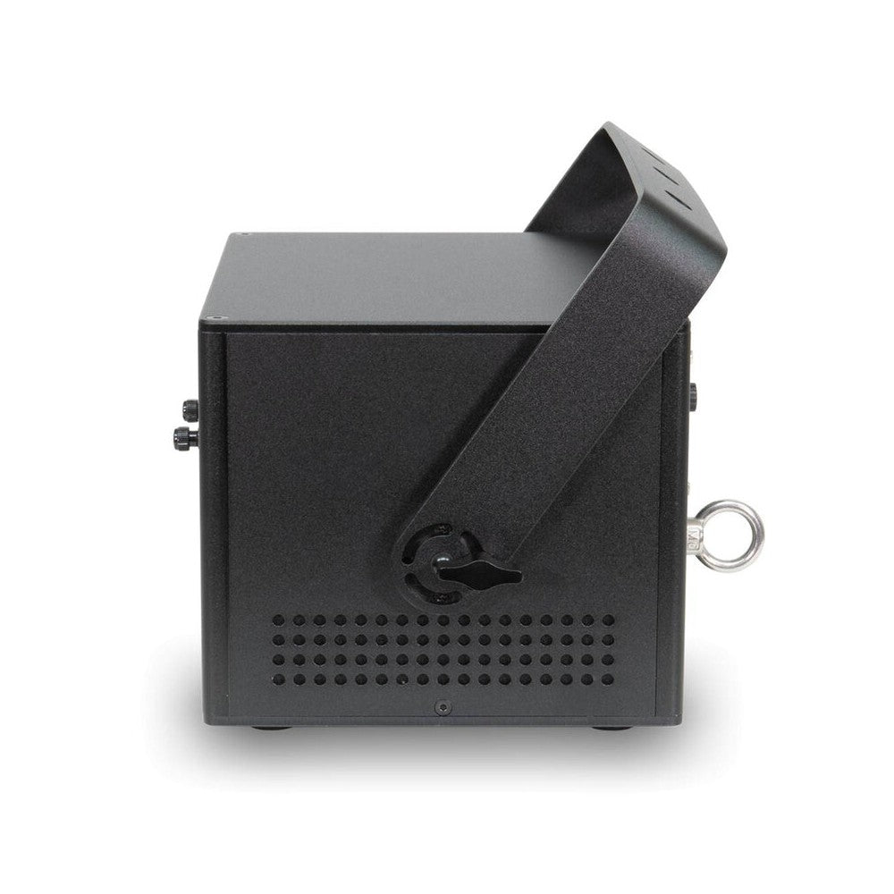 Láser de diodo RGB compacto Laserworld de 1500 mW, batería integrada de 3500 mAh, especificaciones del haz de aprox. 5,5 mm / 1,1 mrad, 25 kpps a 8°