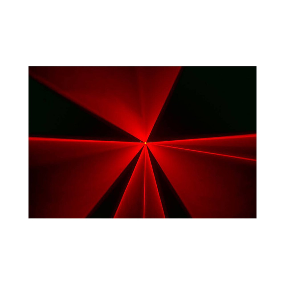 Láser de diodo RGB compacto Laserworld de 1500 mW, batería integrada de 3500 mAh, especificaciones del haz de aprox. 5,5 mm / 1,1 mrad, 25 kpps a 8°