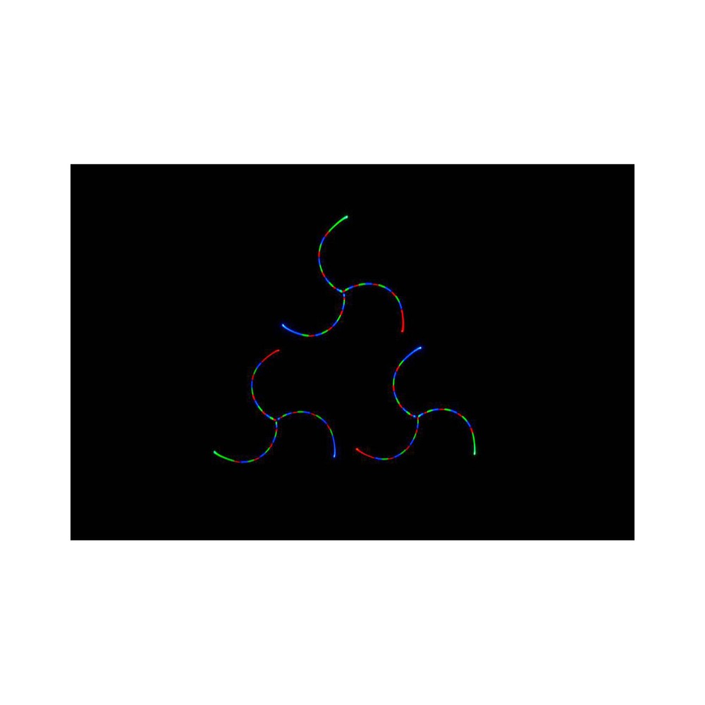 Láser de diodo RGB compacto Laserworld de 7000 mW, batería integrada de 6400 mAh, especificaciones del haz de aprox. 5,5 mm / 1,1 mrad, 30 kpps a 8°
