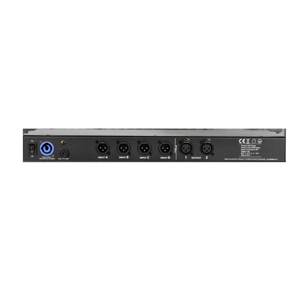 SHOWTEC RDM Merge DMX merger 4 a 2 con RDM - 3P