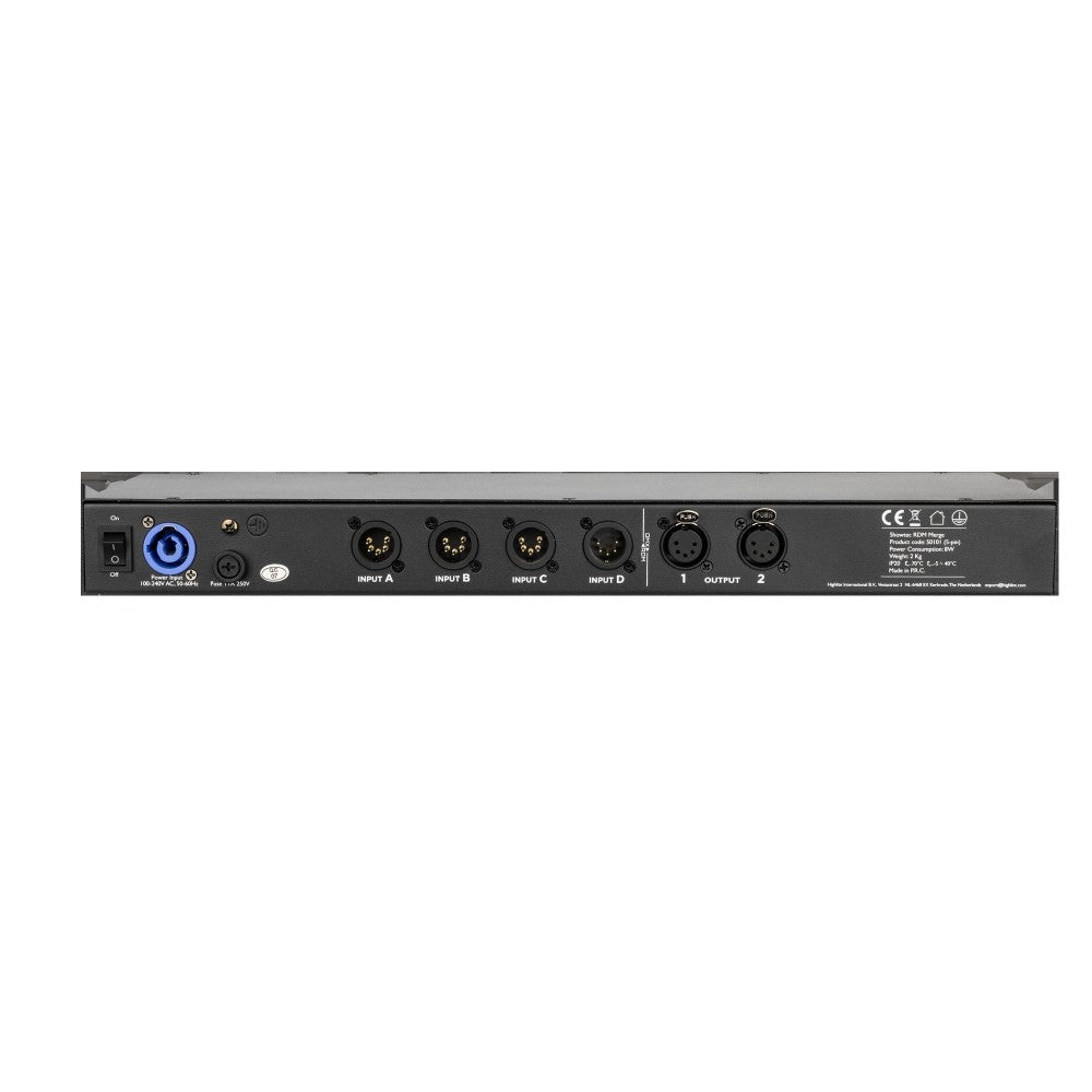 SHOWTEC RDM Merge DMX merger 4 a 2 con RDM - 5P