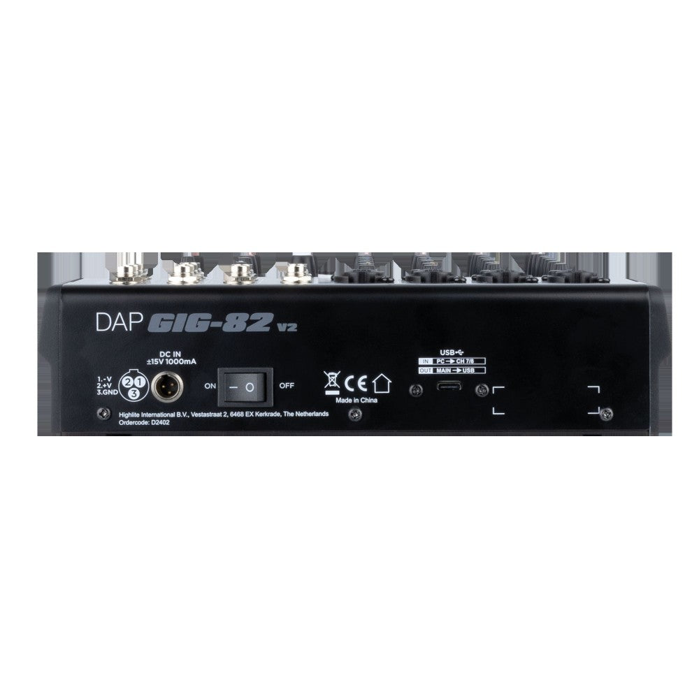 DAP GIG-82 V2 8-Channel Analog Mixer with FX