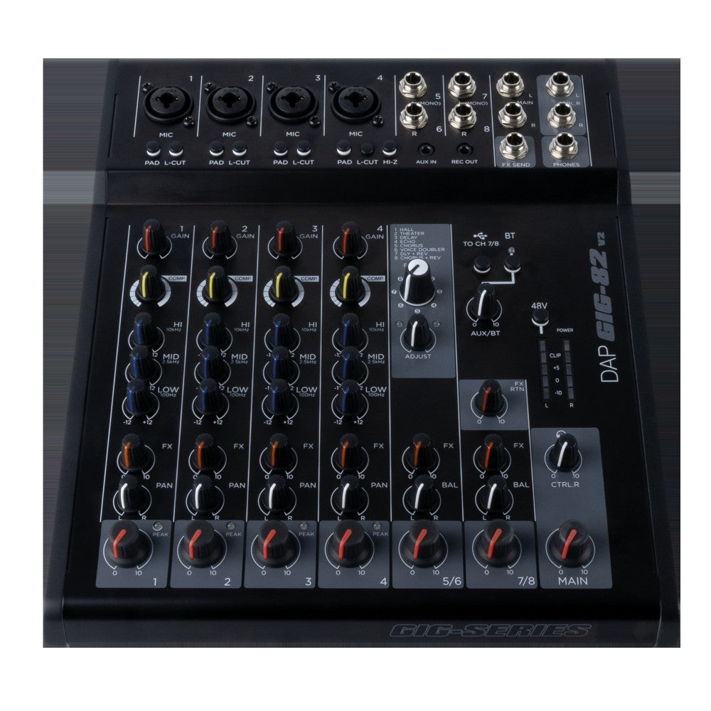DAP GIG-82 V2 8-Channel Analog Mixer with FX