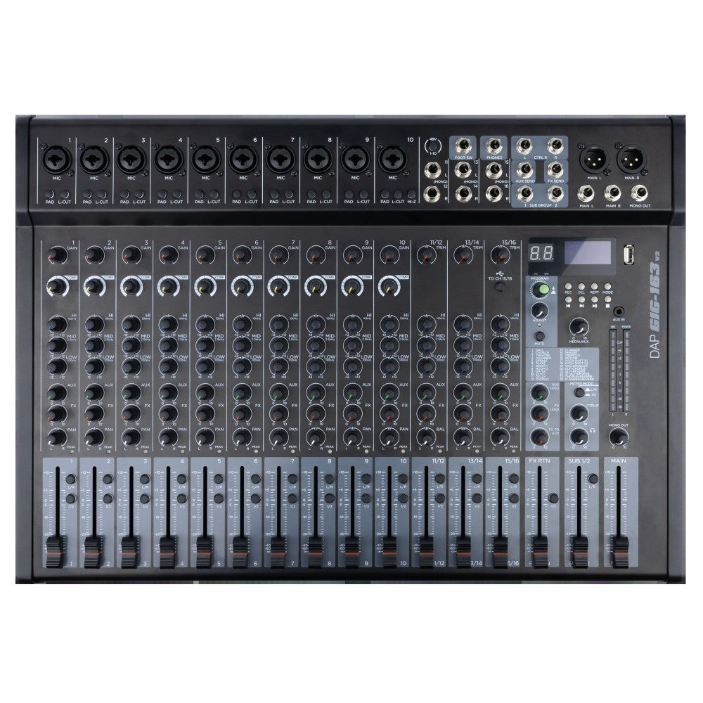 DAP GIG-163 V2 Mixer analogico a 16 canali con FX