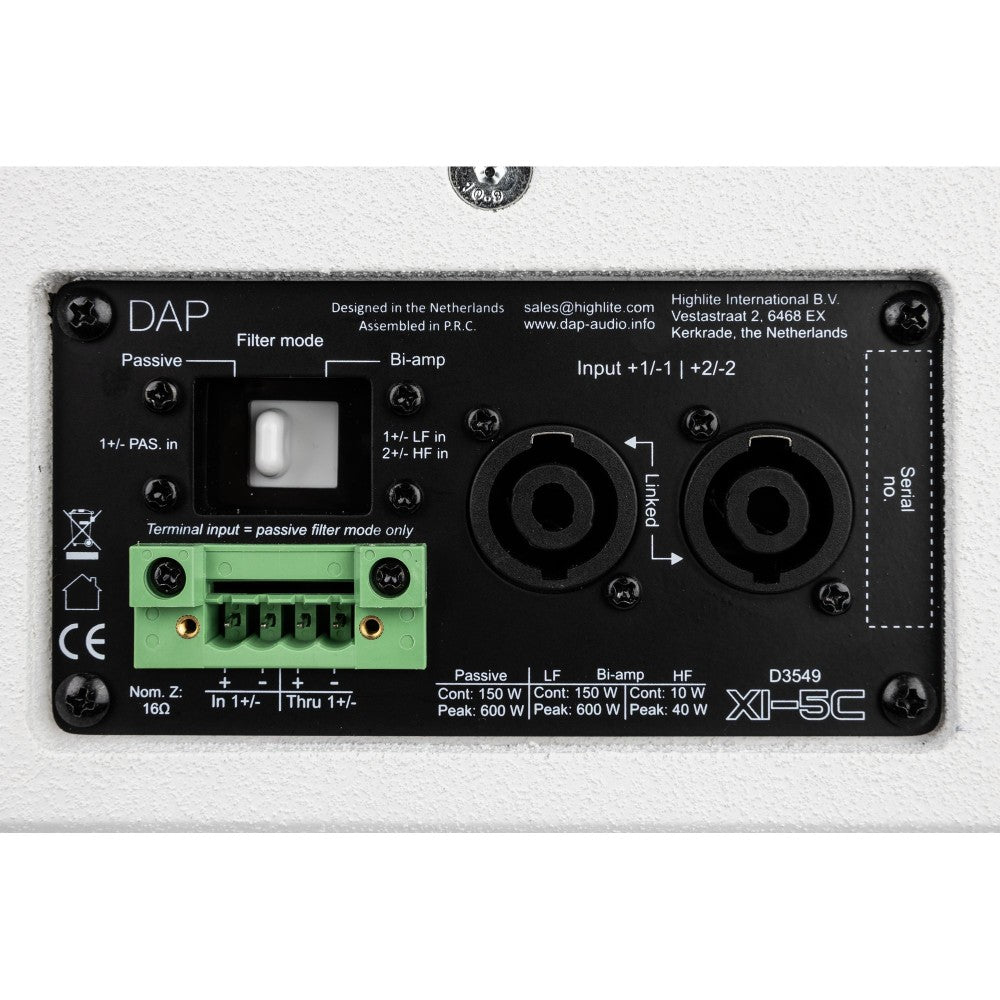 DAP Xi‑5C White Diffusore passivo da installazione coassiale da 5” - bianco