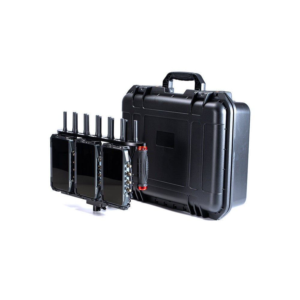 ACCSOON CineView M7 Pro Triple-Monitor Kit, includes 3 x PowerCage, 3 x tempered glass screen protector, 3 x CineView M7 Pro, tr