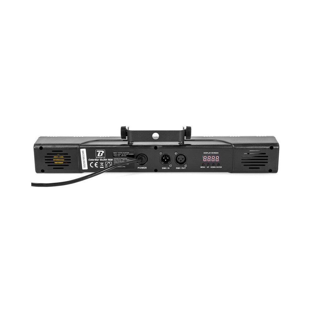 BoomTone DJ Compact RGB LED bar with 9 x 3 W individually controllable LEDs, DMX control, auto/sound modes and IR remote