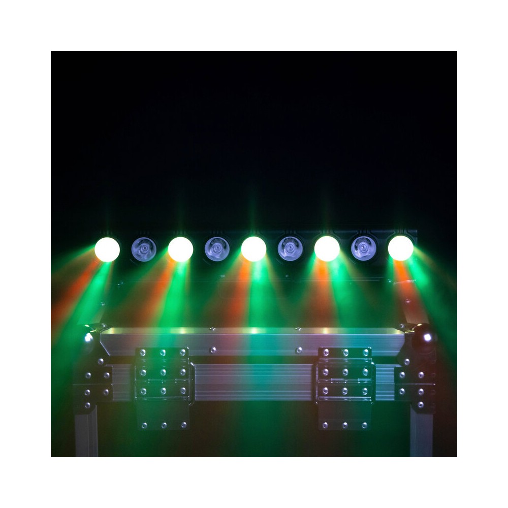 BoomTone DJ Compact RGB LED bar with 9 x 3 W individually controllable LEDs, DMX control, auto/sound modes and IR remote