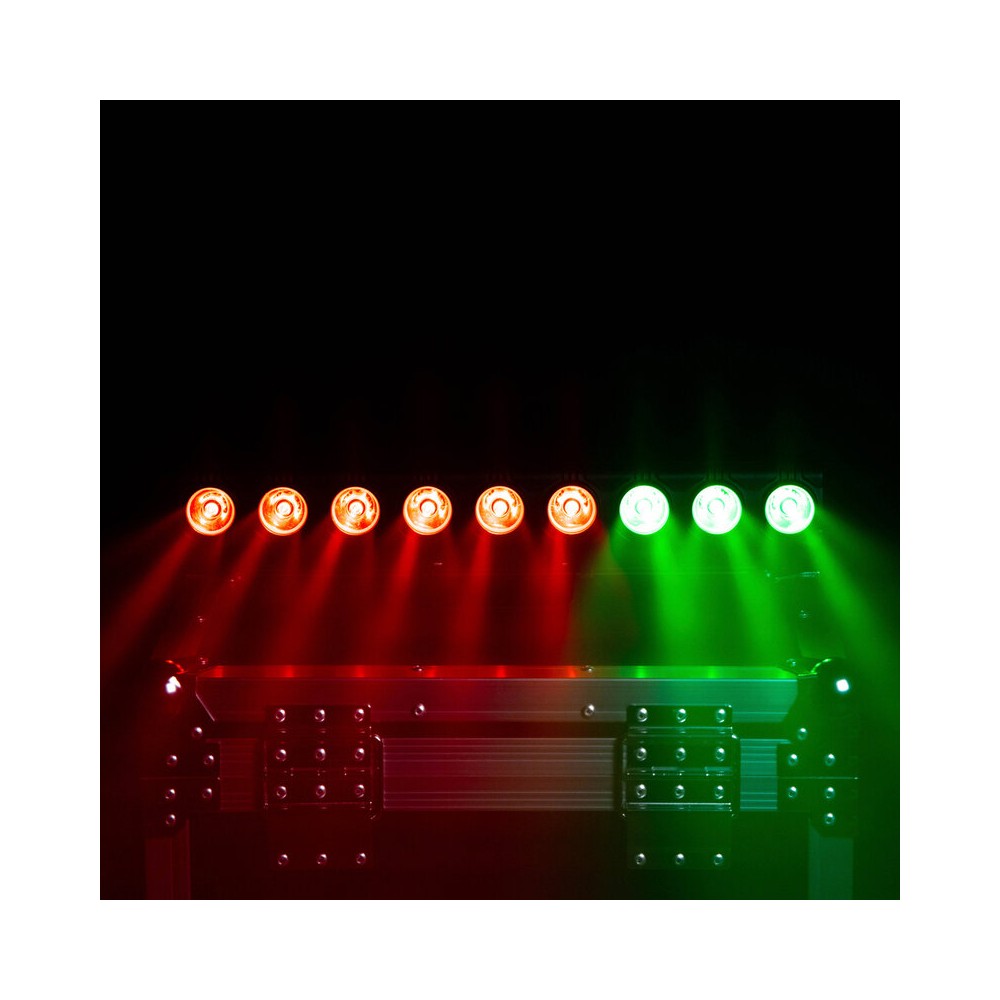 BoomTone DJ Compact RGB LED bar with 9 x 3 W individually controllable LEDs, DMX control, auto/sound modes and IR remote