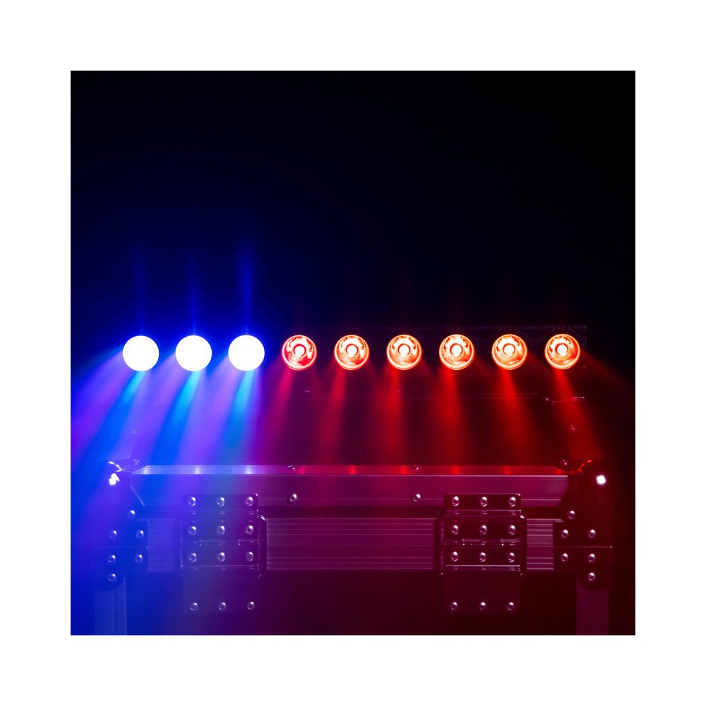 BoomTone DJ Compact RGB LED bar with 9 x 3 W individually controllable LEDs, DMX control, auto/sound modes and IR remote