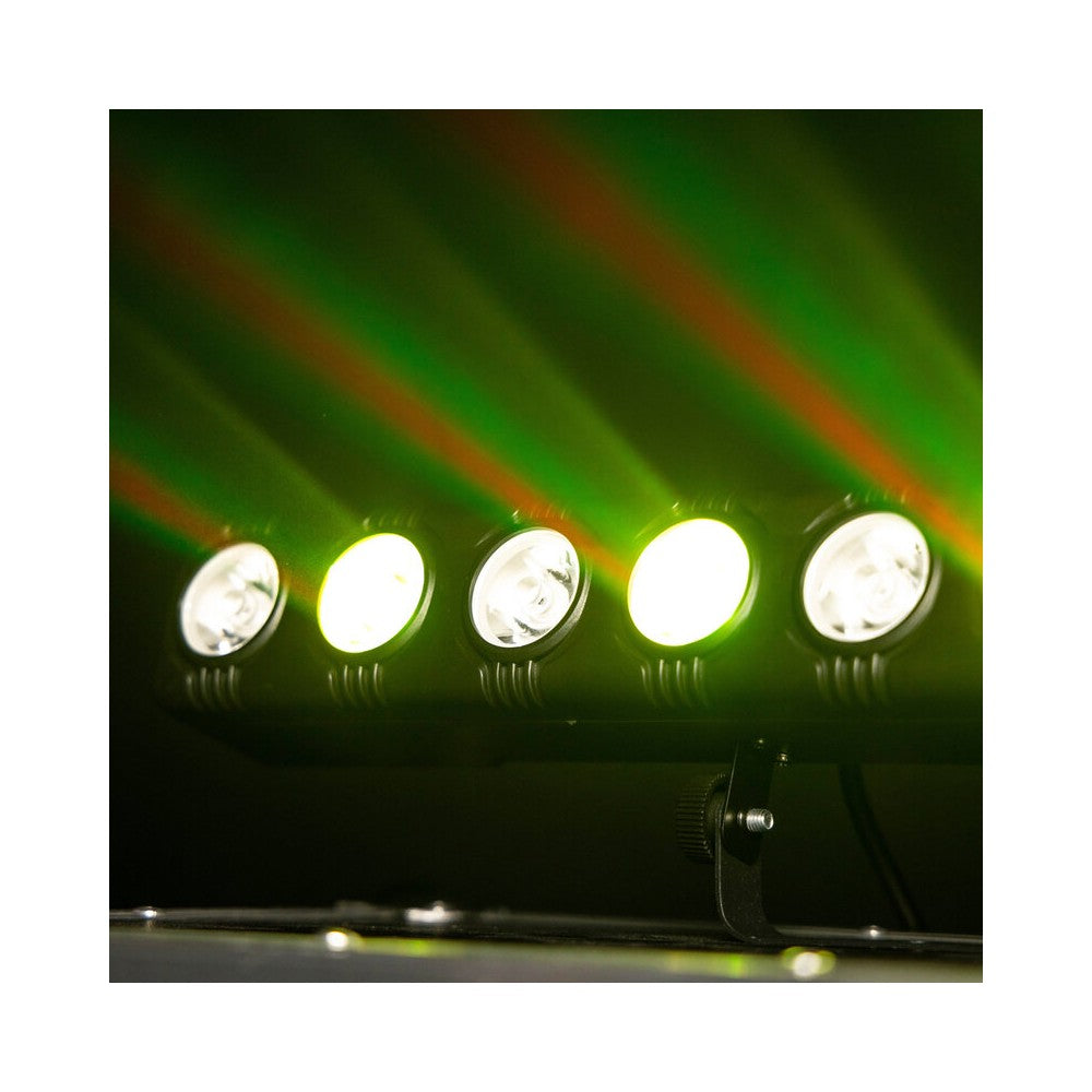 BoomTone DJ Compact RGB LED bar with 9 x 3 W individually controllable LEDs, DMX control, auto/sound modes and IR remote