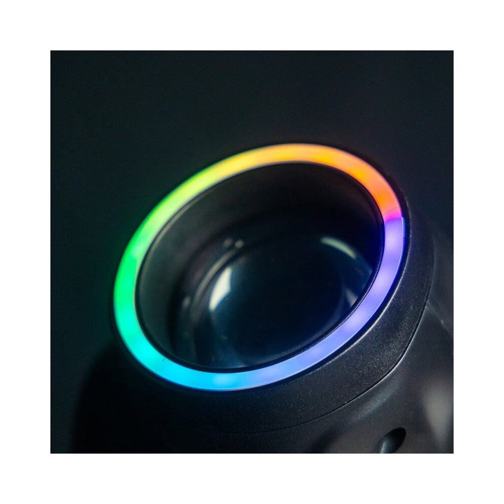 BoomTone DJ 100 W CREE LED beam moving head with 2° beam, 9 colors, 13 gobos, dual rotating prisms and fast Pan / Tilt movement