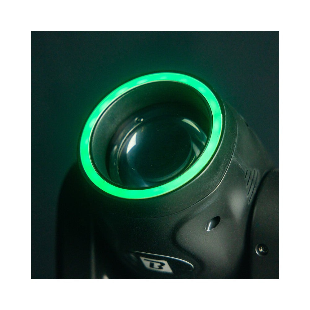 BoomTone DJ 100 W CREE LED beam moving head with 2° beam, 9 colors, 13 gobos, dual rotating prisms and fast Pan / Tilt movement