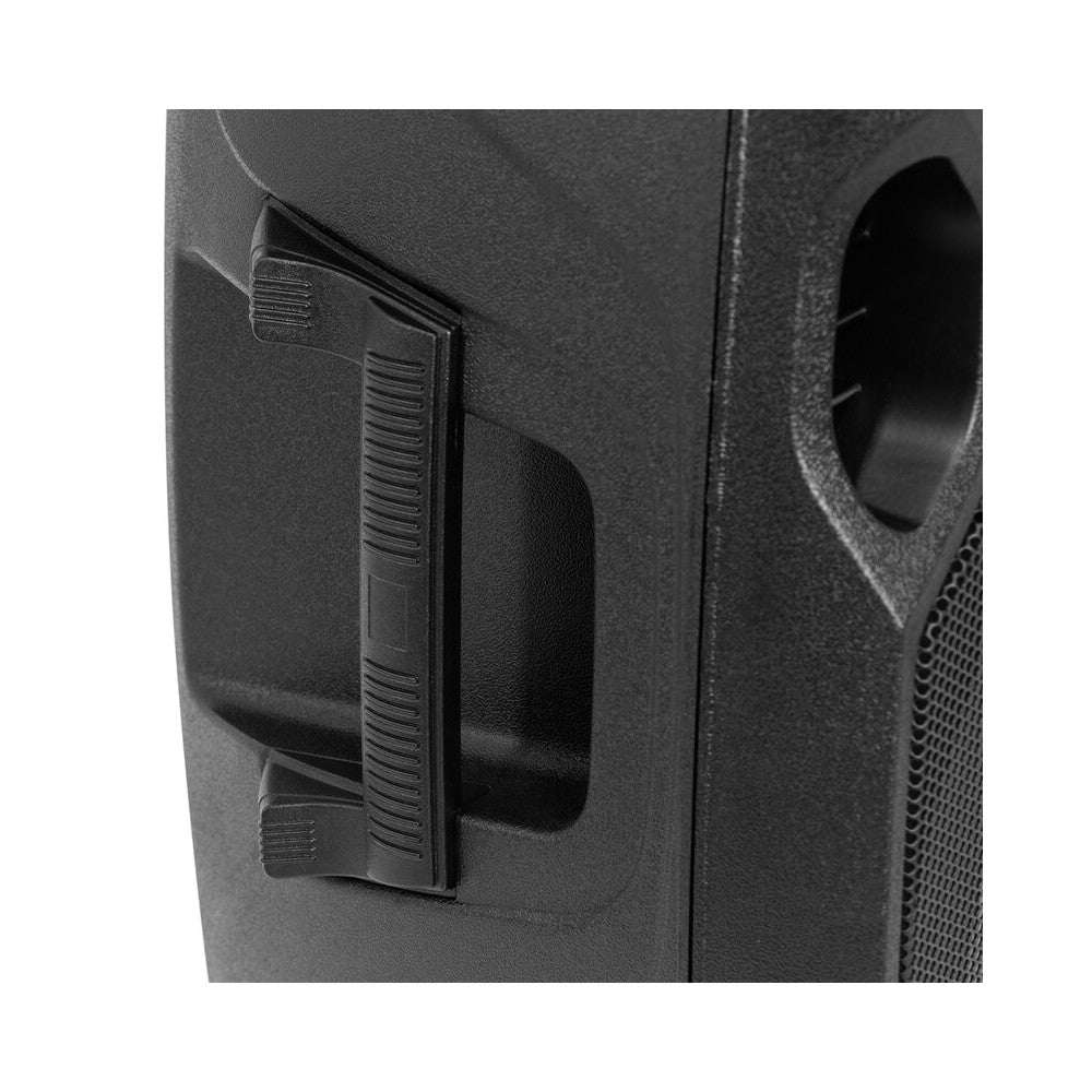 BoomTone DJ Complete PA system with 12" active + passive loudspeakers, Bluetooth / USB / SD / FM player, LED effects, stands, wi