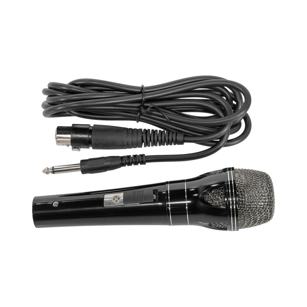 BoomTone DJ Complete PA system with 12" active + passive loudspeakers, Bluetooth / USB / SD / FM player, LED effects, stands, wi