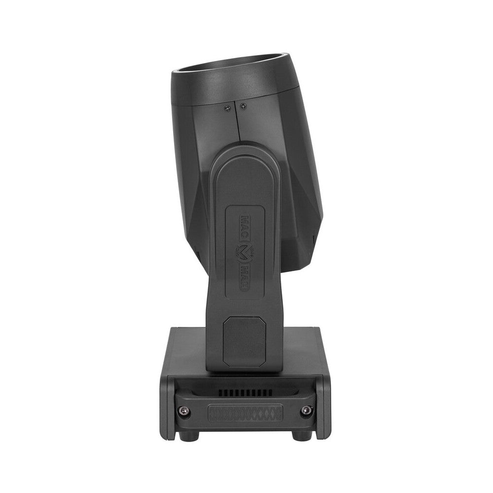 Mac Mah 2 x 200 W LED Beam moving heads, 2.5° beam, 13 Gobos, 11 colors, 12 + 6 facet prism, RGB halo LEDs, 14-channel DMX cont