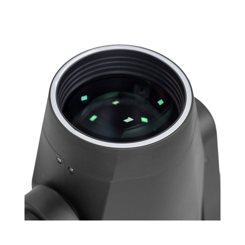 Mac Mah 2 x 200 W LED Beam moving heads, 2.5° beam, 13 Gobos, 11 colors, 12 + 6 facet prism, RGB halo LEDs, 14-channel DMX cont