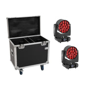 EUROLITE Set 2x LED TMH-H380 Beam/Wash/Flower Effect + Flightcase with wheels