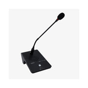 Audiophony PA Compact desktop paging microphone with built‑in chime, intuitive push‑to‑talk control, dual outputs, easy integrat