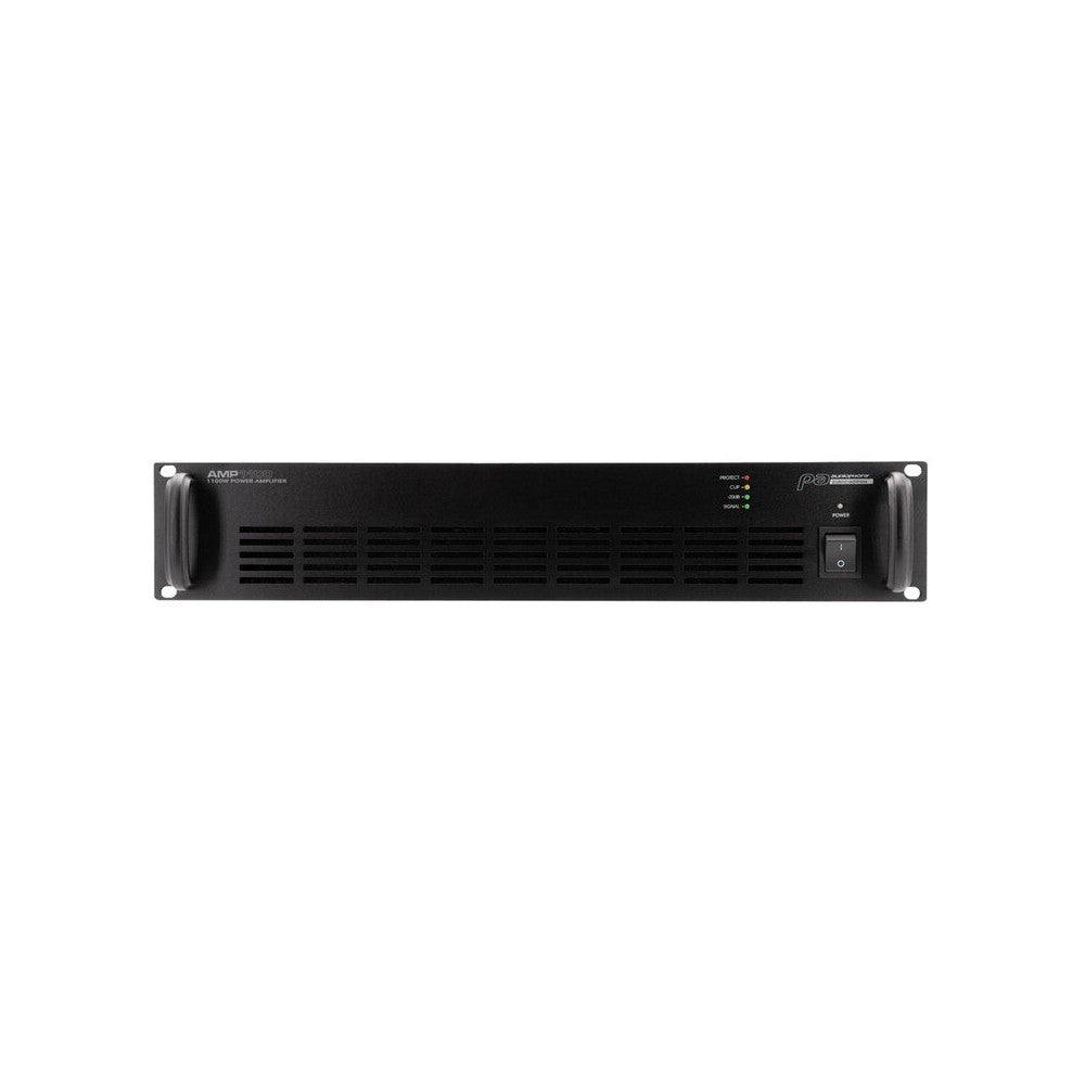 Audiophony PA Compact, lightweight, 1100 W in-line 70/100 V main amplifier, Class-D, thermo-regulated cooling, HPF 80 Hz, rear c