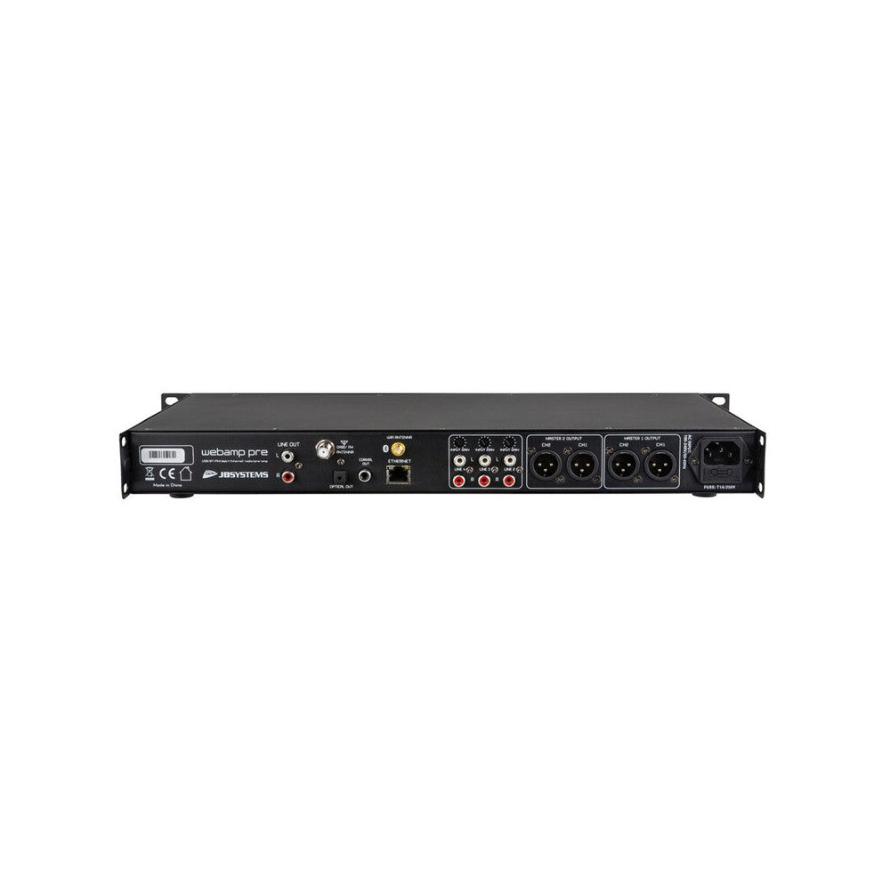 Reproductor de audio JB Systems todo en uno FM / web / network / USB / BT, 2 x pre-out balanceadas