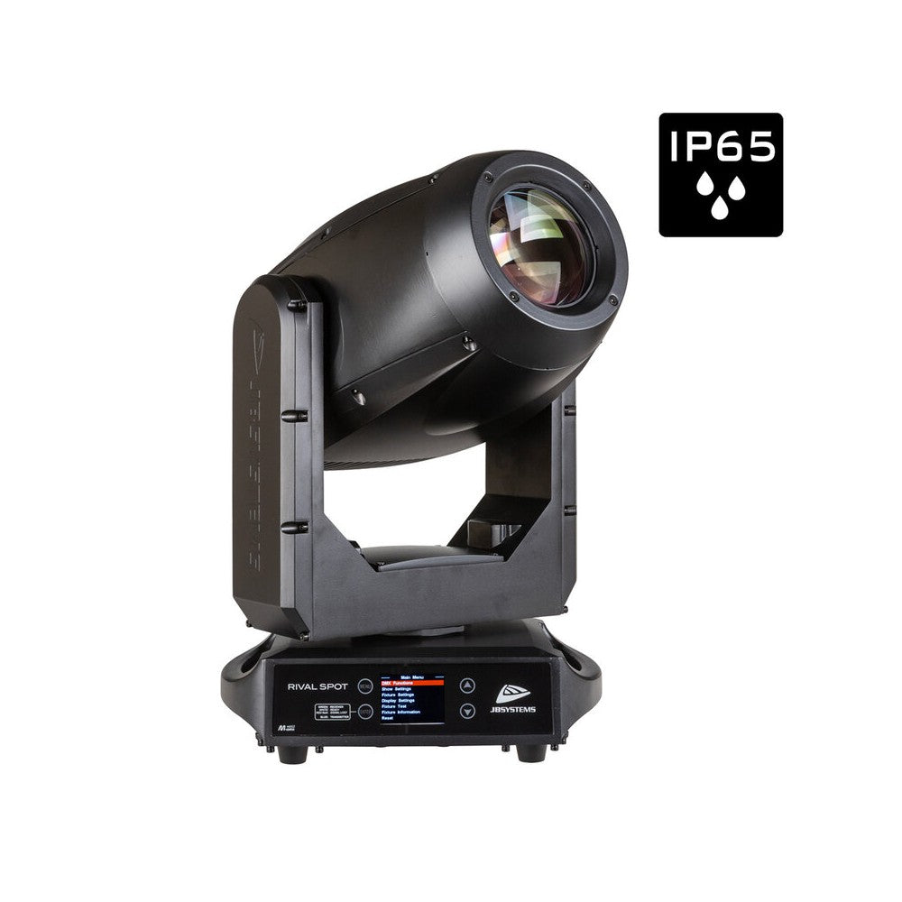 JB Systems Compact 300 W IP65 Spot moving head, wide motorized zoom, dual Gobo wheels, 10‑color wheel, rotating prism, integrate