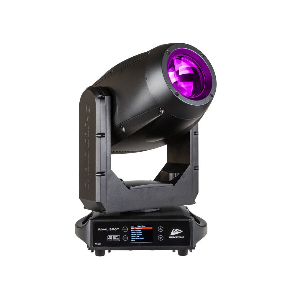 JB Systems Compact 300 W IP65 Spot moving head, wide motorized zoom, dual Gobo wheels, 10-color wheel, rotating prism, integrated