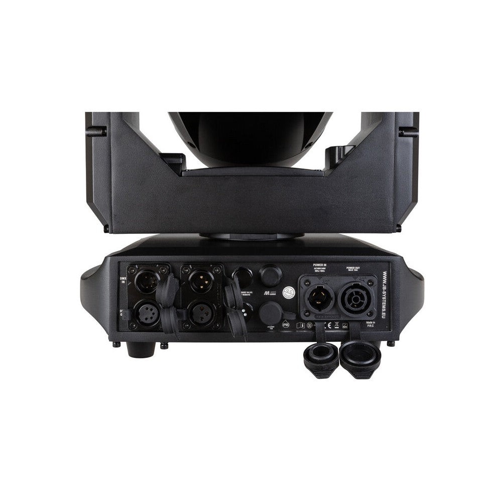 JB Systems Compact 300 W IP65 Spot moving head, wide motorized zoom, dual Gobo wheels, 10-color wheel, rotating prism, integrated