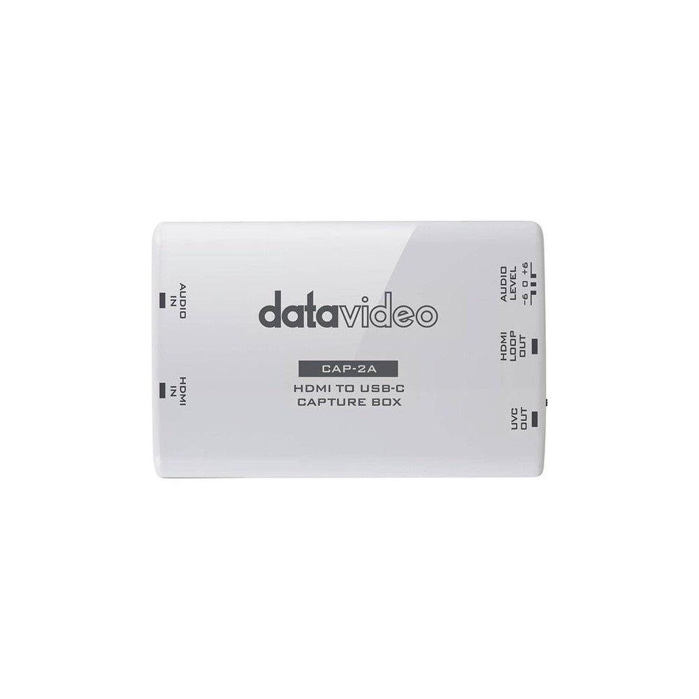 Dispositivo de captura (entrada) Datavideo 4K HDMI a USB (UVC), compatible con 4K 30p y HD 120p, conectividad USB-C 3.2