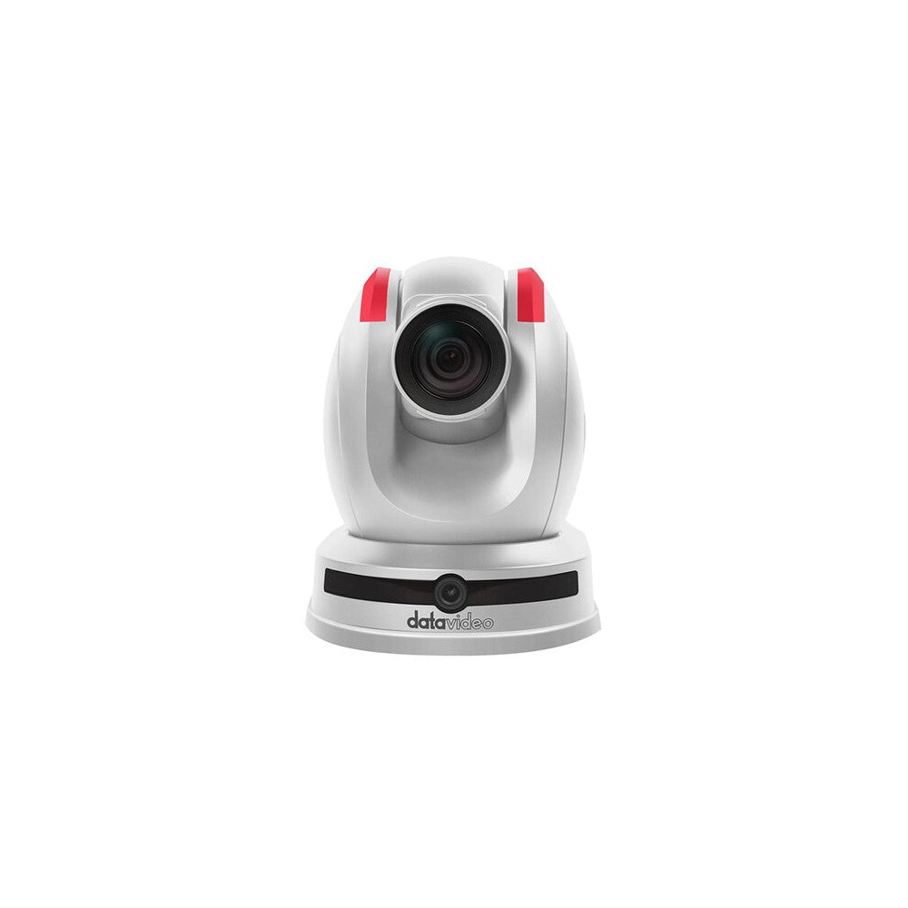 Datavideo Full HD PTZ camera, 1/2.8" Sony CMOS sensor, 30x optical zoom, dual lens system, AI-powered auto-tracking, HDBaseT, wh
