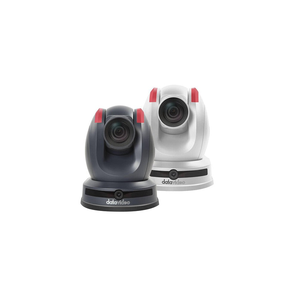 Cámara PTZ Full HD Datavideo, sensor Sony CMOS de 1/2.8", zoom óptico de 30 aumentos, sistema de doble lente, seguimiento automático con IA, HDBaseT, bl