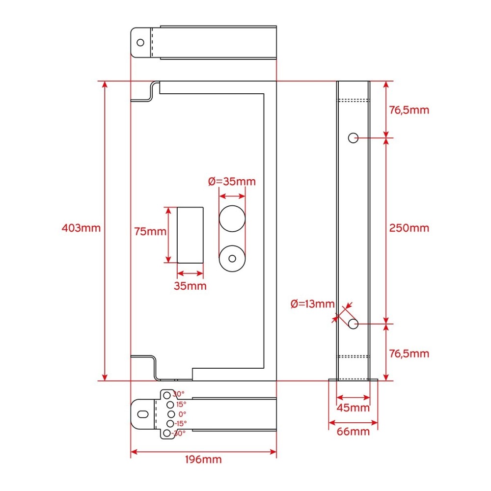 WALL BRACKET FOR ESTRO 6P - HYPER TOP 6A-P