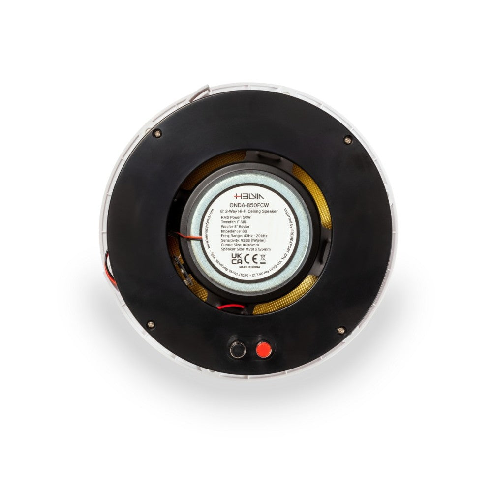 Helvia Onda-850FCW Frameless Diffusore a 2 vie da incasso 8 ohm Bianco