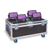Centolight Set 4 Fari Wash Moodmaster 18 con Flightcase