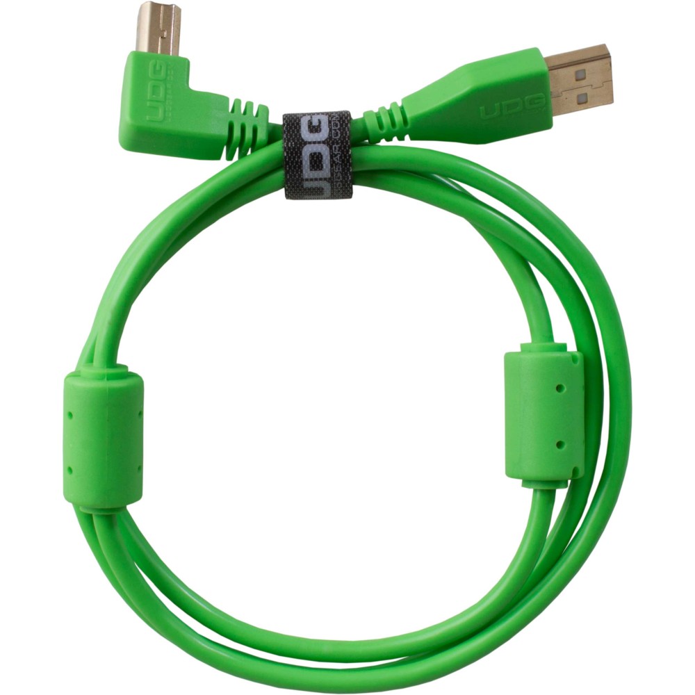 UDG GEAR U95004GR - CABLE DE AUDIO USB 2.0 A-B EN ÁNGULO VERDE DE 1M ULTIMATE
