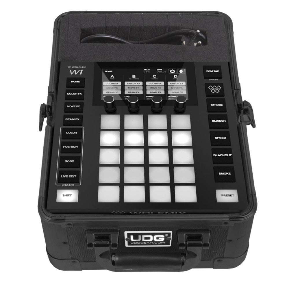 UDG GEAR U93019BL - ESTUCHE RÍGIDO DE ESPUMA CON PICK & PLUCK ULTIMATE WOLFMIX W1 NEGRO