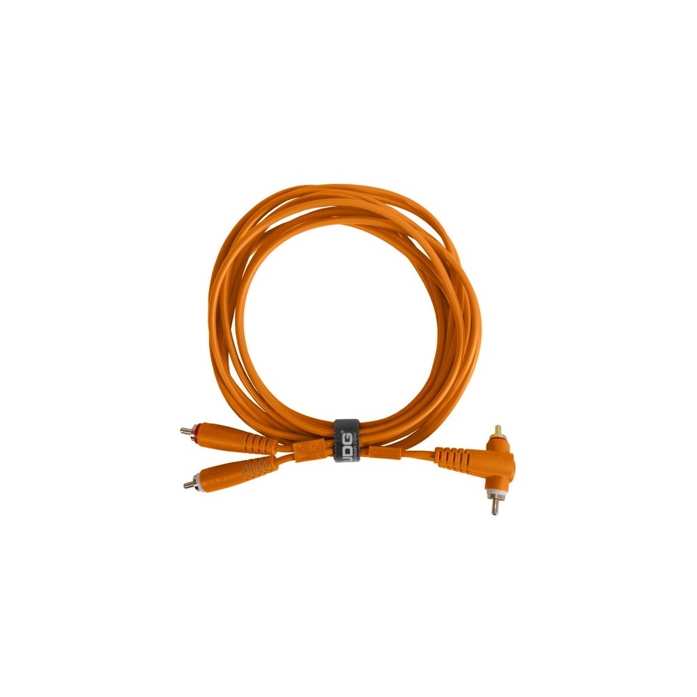 UDG GEAR U97005OR - ULTIMATE AUDIO CABLE SET RCA STRAIGHT - RCA ANGLED ORANGE