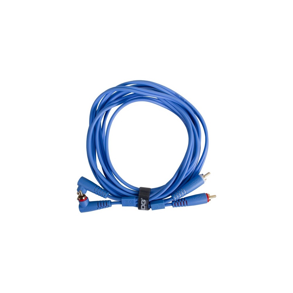 UDG GEAR U97005LB - ULTIMATE AUDIO CABLE SET RCA STRAIGHT - RCA ANGLED LIGHT BLUE
