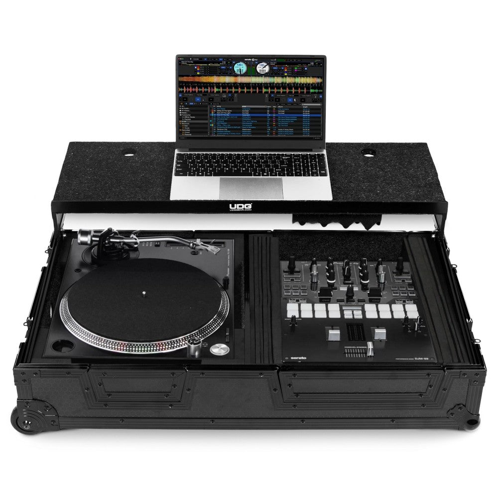 UDG GEAR U91100BL - ULTIMATE FLIGHT CASE SINGLE TURNTABLE BATTLE/PLX-CRSS12+10/12" MIXER PLUS"