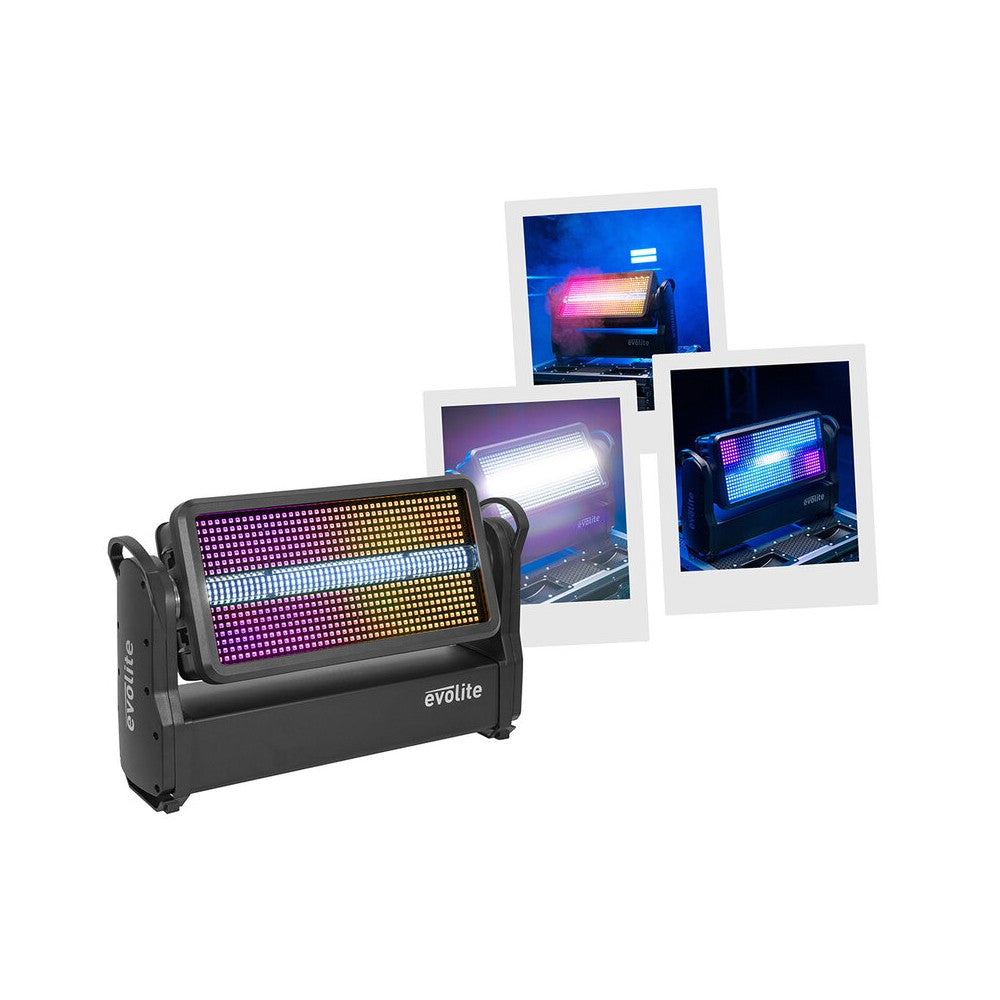 Evolite PRO Motorized Strobe and Wash IP65 hybrid floodlight for indoor and outdoor use