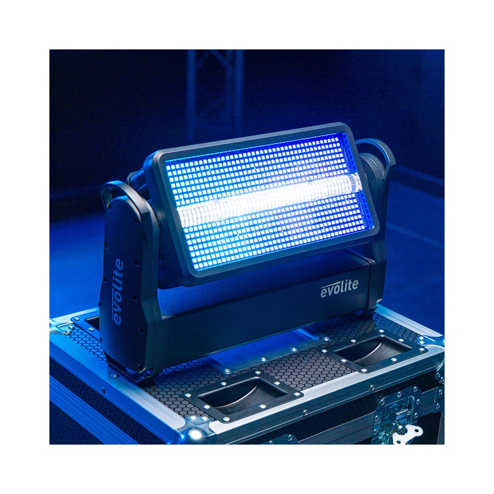 Evolite PRO Motorized Strobe and Wash IP65 hybrid floodlight for indoor and outdoor use