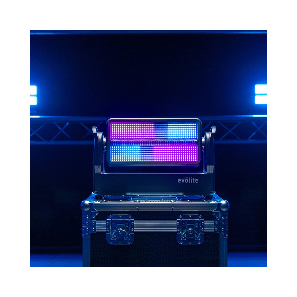 Evolite PRO Motorized Strobe and Wash IP65 hybrid floodlight for indoor and outdoor use
