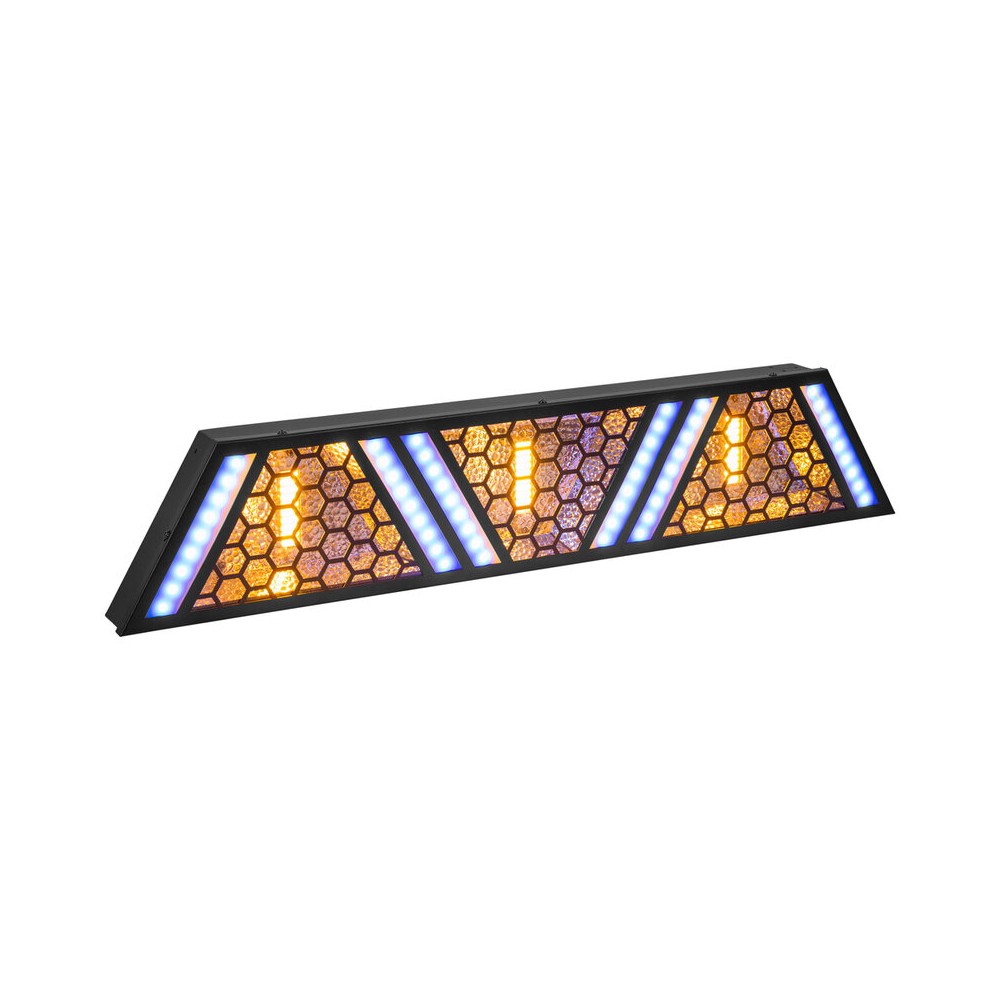 Mac Mah Versatile LED Blinder bar combining warm 50 W amber COB LEDs with RGB effects, smooth dimming, Strobe, multiple control
