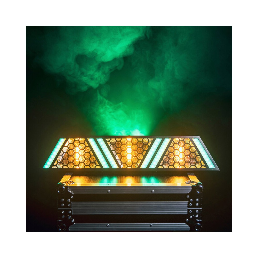 Mac Mah Versatile LED Blinder bar combining warm 50 W amber COB LEDs with RGB effects, smooth dimming, Strobe, multiple control