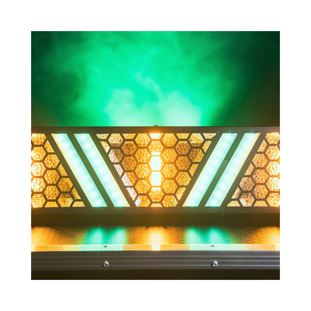 Mac Mah Versatile LED Blinder bar combining warm 50 W amber COB LEDs with RGB effects, smooth dimming, Strobe, multiple control