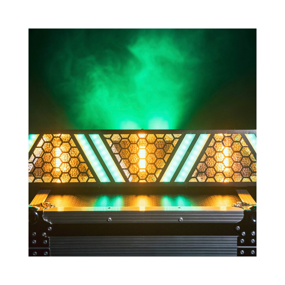 Mac Mah Versatile LED Blinder bar combining warm 50 W amber COB LEDs with RGB effects, smooth dimming, Strobe, multiple control