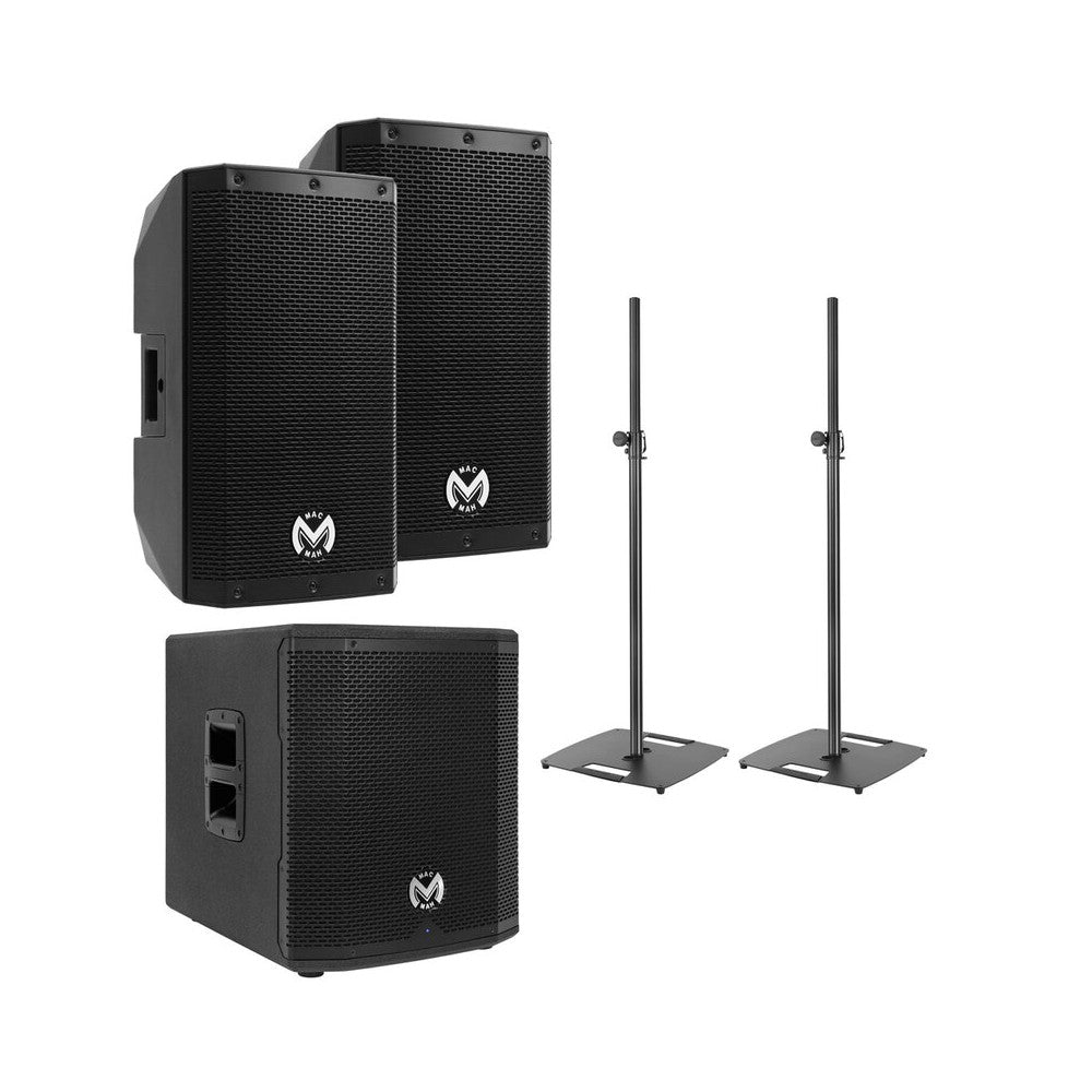 Mac Mah Three-piece set consisting of a pair of Mac Mah AS 110 loudspeakers, the AS 812 subwoofer and a pair of ST180 Plugger st