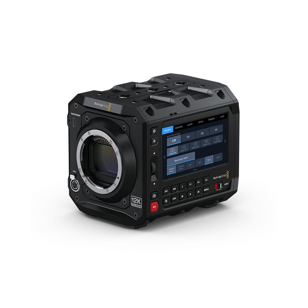 Cámara de cine digital Blackmagic Design Full-frame 12K (12288 x 8040) RGBW con 16 pasos de rango dinámico, montura L activa, doble CF